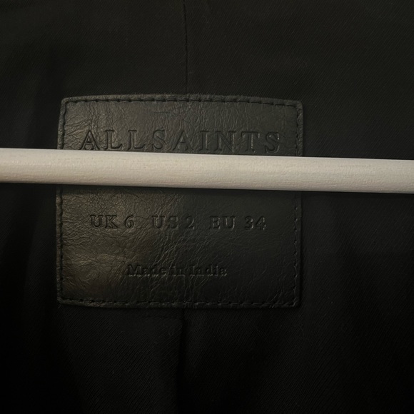 All Saints Women’s Cargo Leather Biker Jacket - Picture 12 of 16